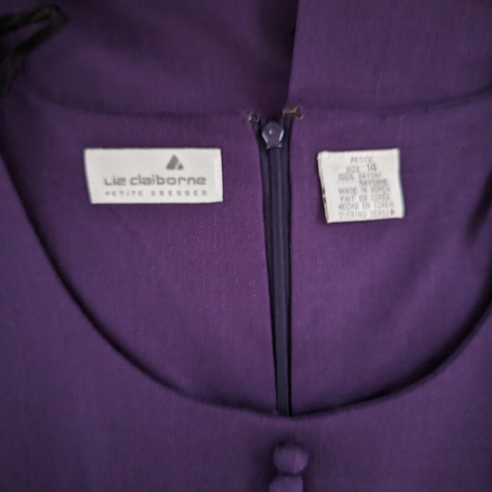 Liz Claiborne Purple sheath dress - NWT